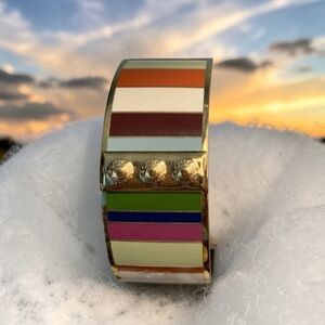 Coach Legacy gold tone bangle bracelet NWOT